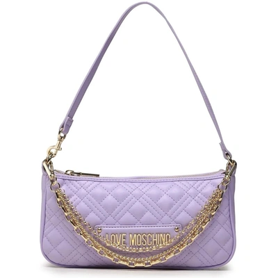 Shop Love Moschino Artificial Leather Crossbody Women's Bag In Purple