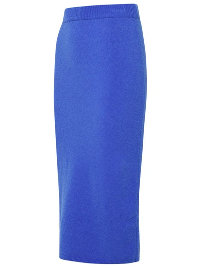 Shop Nanushka Blue Wool Blend Skirt