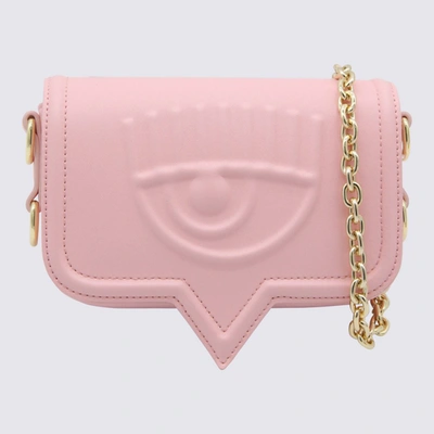 Shop Chiara Ferragni Pink Faux Leather Eyelike Shoulder Bag In Fairy Tale