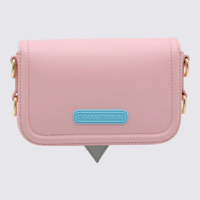 Shop Chiara Ferragni Pink Faux Leather Eyelike Shoulder Bag In Fairy Tale