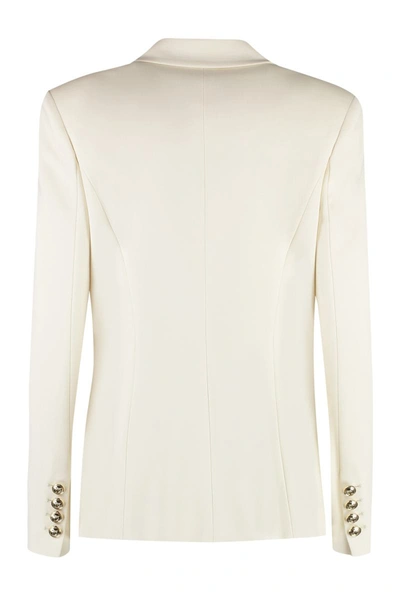 Shop Pinko Single-breasted One Button Jacket In Ivory