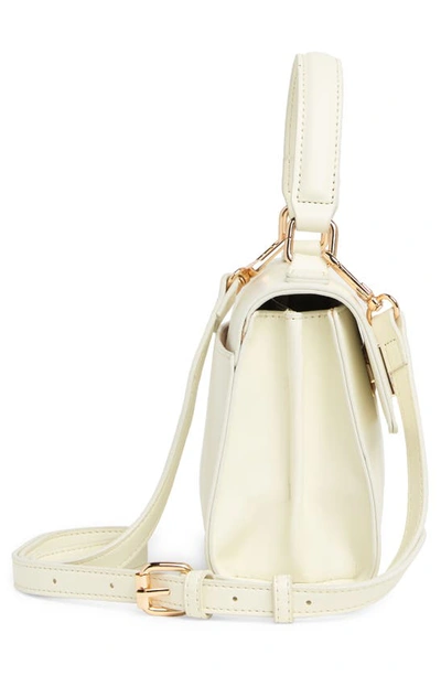 Shop Anne Klein Mini Top Handle Turnlock Bag In Anne White