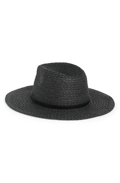 Vince Camuto Horsebit Panama Hat In Black