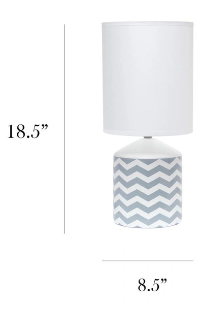 Shop Lalia Home Chevron Print Table Lamp In White With Gray
