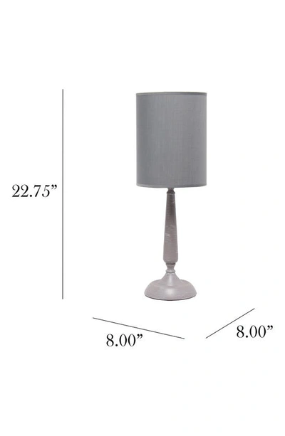 Shop Lalia Home Candlestick Table Lamp In Gray Wash