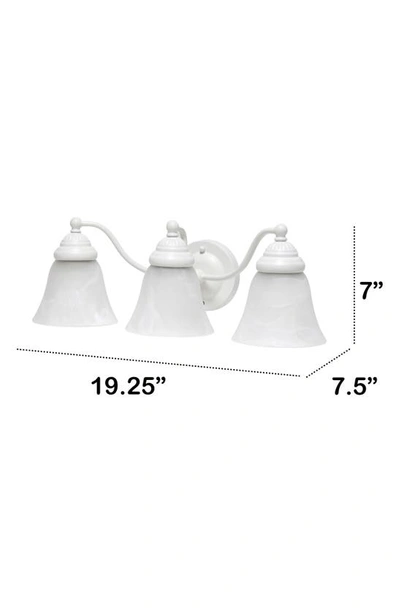 Shop Lalia Home Three Alabaster Glass Shade Vanity Light In White