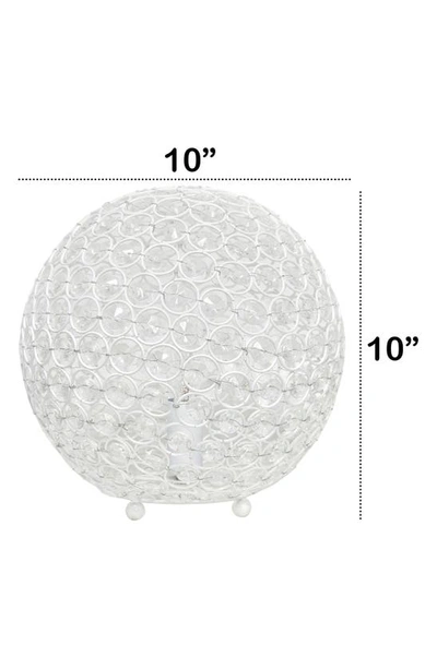 Shop Lalia Home Crystal Orb Table Lamp In White