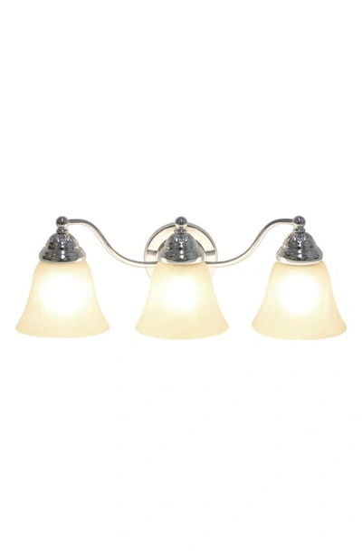 Shop Lalia Home Three Alabaster Glass Shade Vanity Light In Chrome