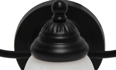 Shop Lalia Home Three Alabaster Glass Shade Vanity Light In Black