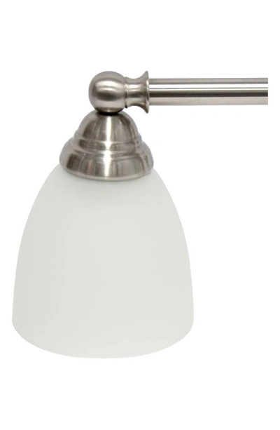 Shop Lalia Home Three Light Alabaster Glass Shade Vanity Light In Brushed Nickel