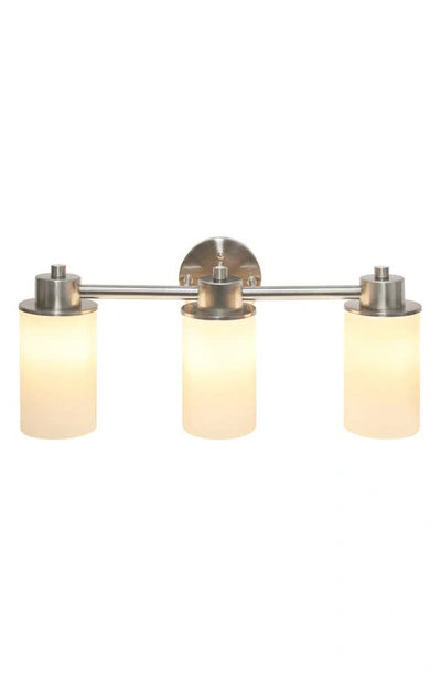 Shop Lalia Home Three Light Opaque Glass Shade Vanity Light In Brushed Nickel