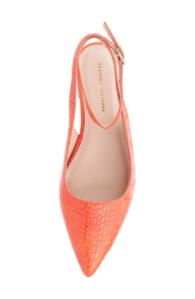 Shop Fashion To Figure Bevelyn Pointed Toe Pump In Orange