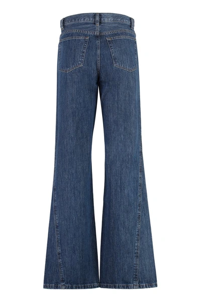 Shop Apc A.p.c. High-rise Flared Jeans In Denim