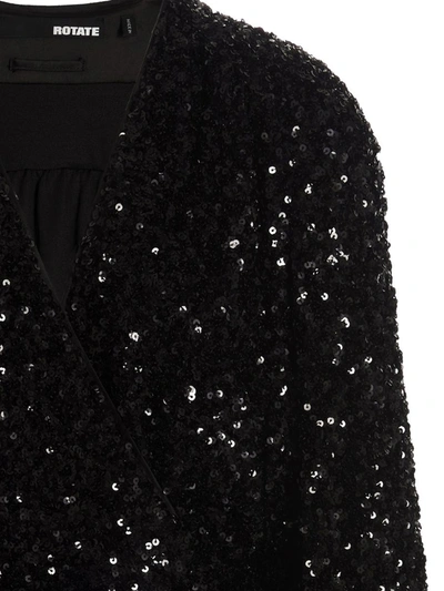 Shop Rotate Birger Christensen Rotate Sequin Minidress In Black