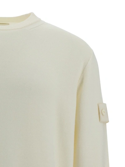 Shop Stone Island Knitwear In Bco Naturale