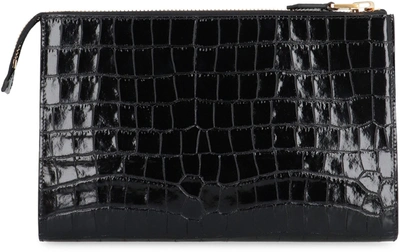 Shop Tom Ford Leather Pouch In Black