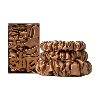 Shop Slip Back To Basics Assorted Scrunchies In Copper