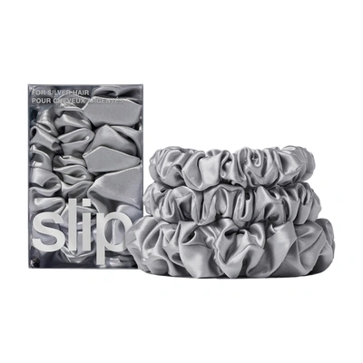 Shop Slip Back To Basics Assorted Scrunchies In Silver