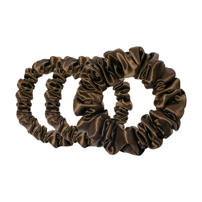 Slip Back To Basics Assorted Scrunchies In Dark Brown