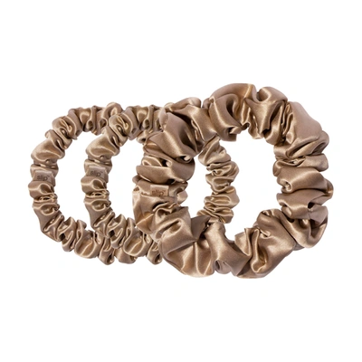 Slip Back To Basics Assorted Scrunchies In Light Brown