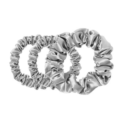 Slip Back To Basics Assorted Scrunchies In Silver