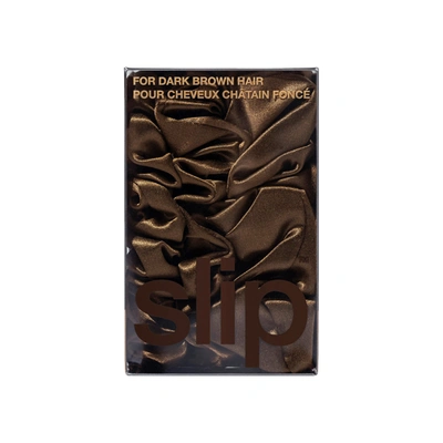 Slip Back To Basics Assorted Scrunchies In Dark Brown