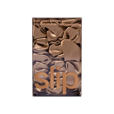 Slip Back To Basics Assorted Scrunchies In Light Brown