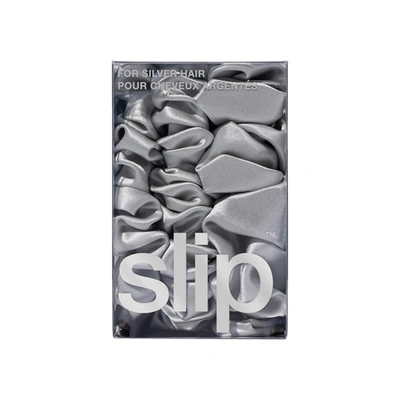 Slip Back To Basics Assorted Scrunchies In Silver