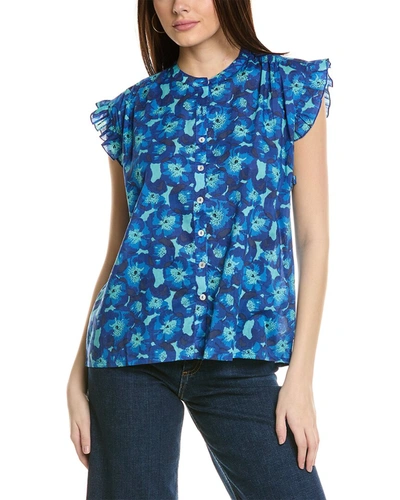 Shop Ro's Garden Jacinta Shirt In Blue