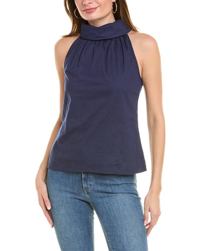 Shop Sail To Sable Cowl Neck Top In Blue