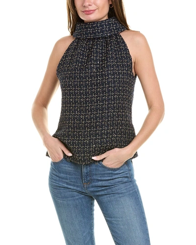 Shop Sail To Sable Cowl Neck Wool-blend Top In Blue