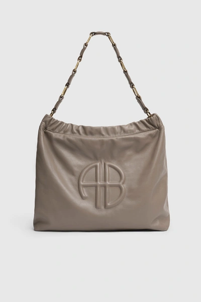 Shop Anine Bing Kate Shoulder Bag In Taupe
