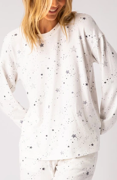 Shop Pj Salvage Star Relaxed Fit Pajamas In Ivory