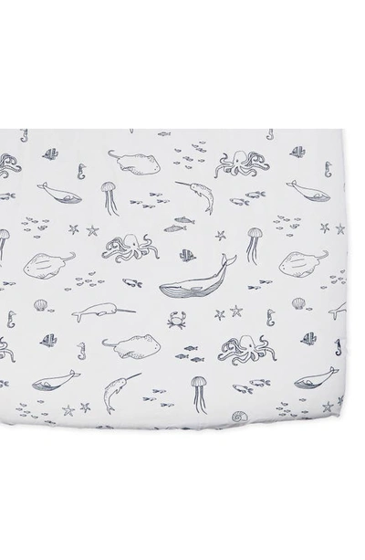 Pehr Life Aquatic Organic Cotton Crib Sheet In Life Aquatic