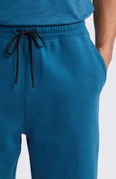 Shop Zella Powertek Drawstring Shorts In Teal Seagate