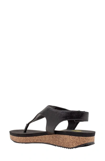 Volatile Trek Water Resistant Flip Flop In Black