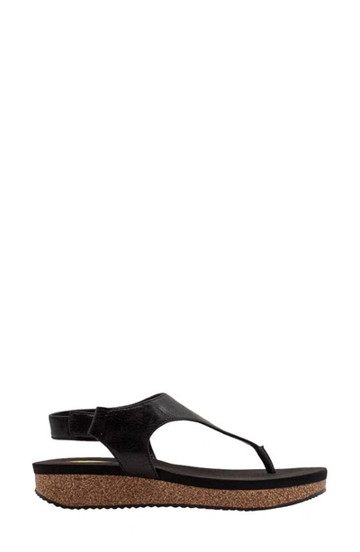 Volatile Trek Water Resistant Flip Flop In Black
