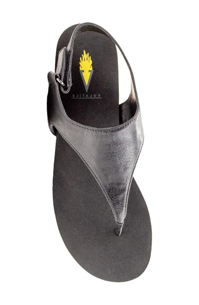 Volatile Trek Water Resistant Flip Flop In Black