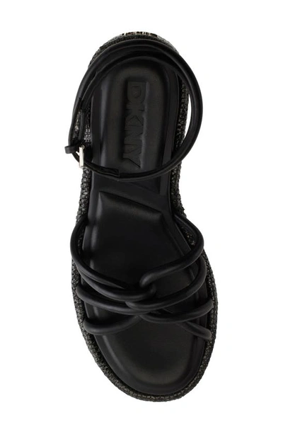 Shop Dkny Cyrilla Wedge Platform Sandal In Black