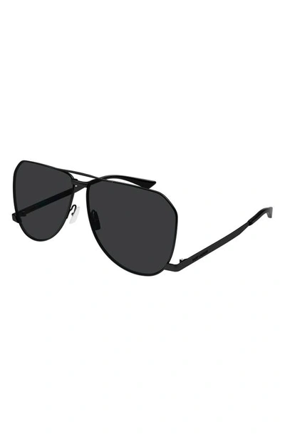 Shop Saint Laurent Dust 61mm Navigator Sunglasses In Black