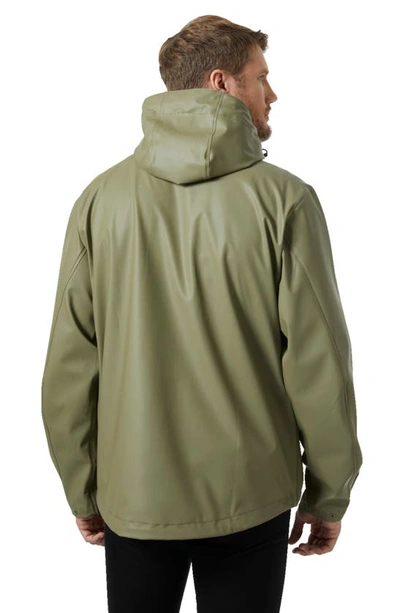 Shop Helly Hansen Moss Waterproof Rain Jacket In Lav Green