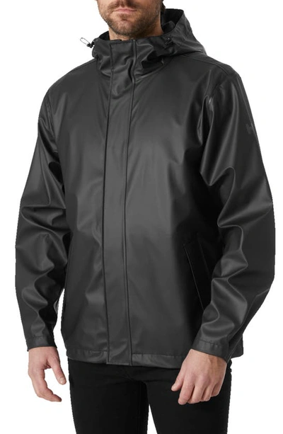 Shop Helly Hansen Moss Waterproof Rain Jacket In Black