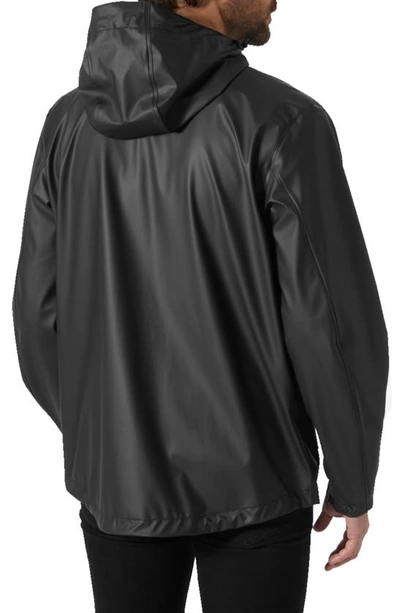 Shop Helly Hansen Moss Waterproof Rain Jacket In Black