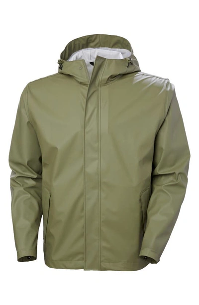 Shop Helly Hansen Moss Waterproof Rain Jacket In Lav Green