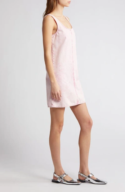 Shop Rag & Bone Kimmie Sleeveless Denim Dress In Pink Acid