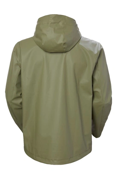 Shop Helly Hansen Moss Waterproof Rain Jacket In Lav Green