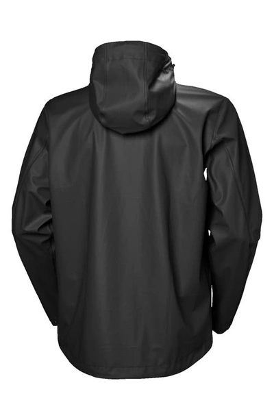 Shop Helly Hansen Moss Waterproof Rain Jacket In Black