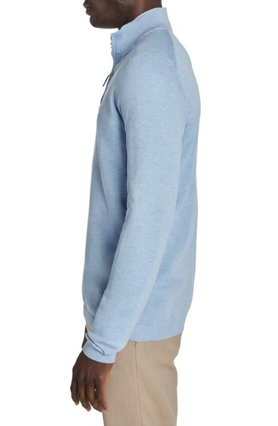 Shop Jack Victor Braulio Quarter Zip Sweater In Sky Blue