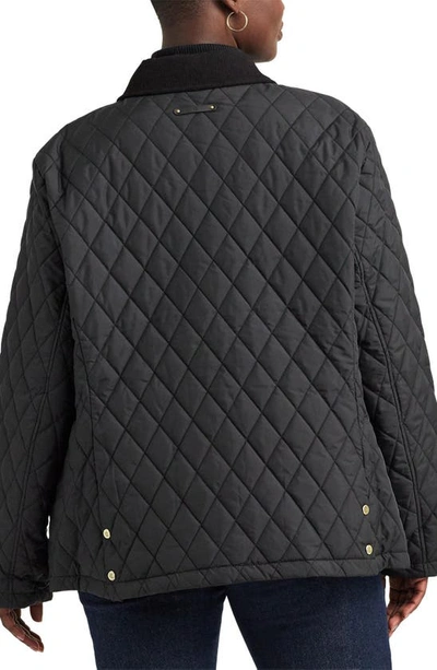 Shop Lauren Ralph Lauren Quilted Barn Jacket In Black