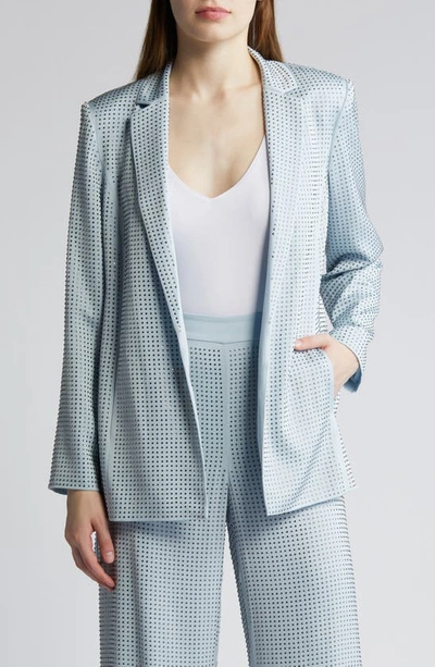 Shop Kobi Halperin Brett Rhinestone Embellished Silk Wrap Jacket In Chambre